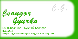 csongor gyurko business card